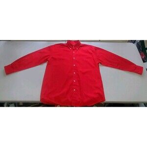 Ralph Lauren Blake Red Button Down Long Sleeve Oxford Collar Men's Size Large